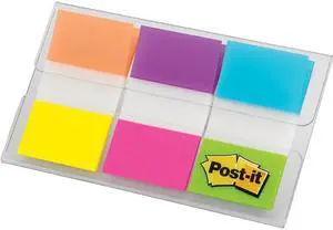 Post-it 680-EG-ALT Flags Electric Glow 0.94 in x 1.7 in, 60 Flags per Pack
