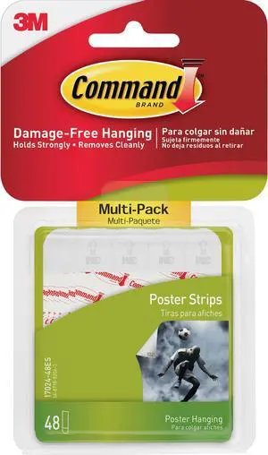 Command 1702448ES Poster Strips, 48PK