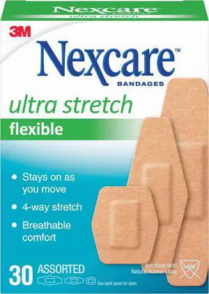 Nexcare 57630PB Soft-N-Flex Bandages, 30/Box