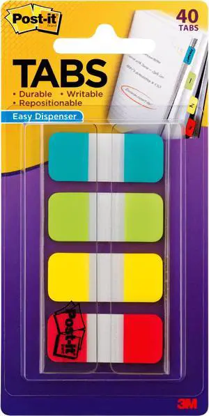Post-it 676ALYR Tabs, Assorted