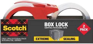 Scotch 395021RD Box Lock Packaging Tape, 2 Pack, w/ Dispenser