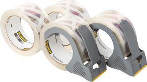 Scotch 39504RD Box Lock Dispenser Packaging Tape, 4 / Pack