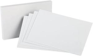 Oxford 50EE Unruled Index Cards, 5" x 8", White, 100 Cards/Pack