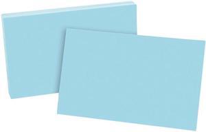 Oxford 7420 BLU Unruled Index Cards, 4" x 6", Blue, 100/Pack
