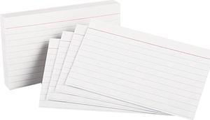 Oxford 31EE Ruled Index Cards, 3" x 5", White, 100 Index Cards
