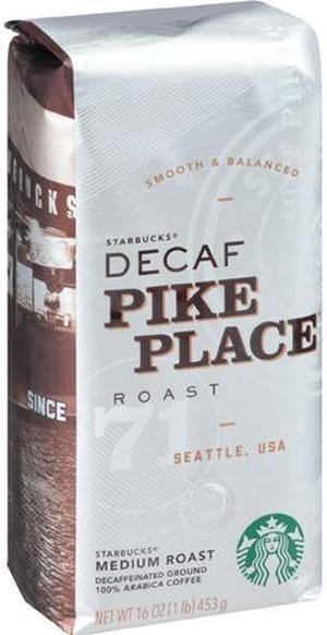 Starbucks 011029358 Coffee Ground Pike Place Decaf 1lb Bag