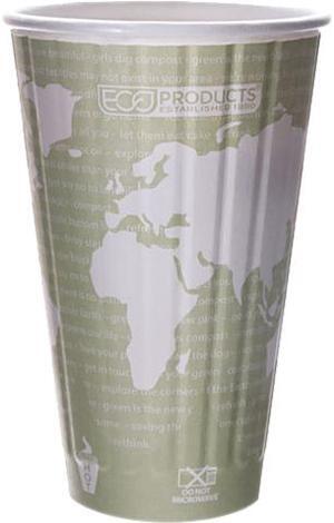 Eco-Products EP-BNHC16-WD 16.00 oz. World Art Insulated Hot Cups - 600/Carton