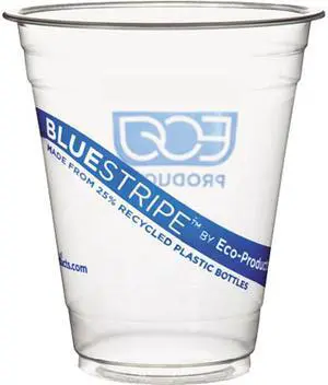 Eco-Products EP-CR12 12 oz BlueStripe Cold Cups - 1000 / Carton