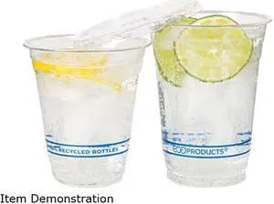 Eco-Products EP-CR9 9 oz BlueStripe Cold Cups - 1000/Carton