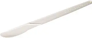 Eco-Products EP-S011 7" Plant-Based Plastic Renewable Plantware Compostable Knives  - White - 1000/Pack