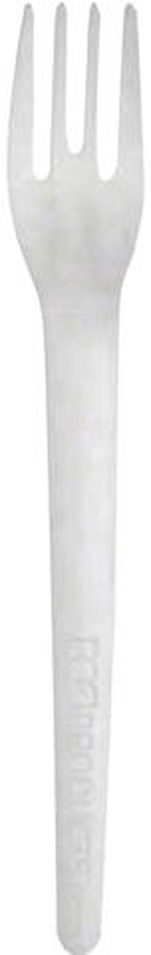 Eco-Products EP-S012 6" Plant-Based Plastic Renewable Plantware Compostable Forks - White - 1000/Pack