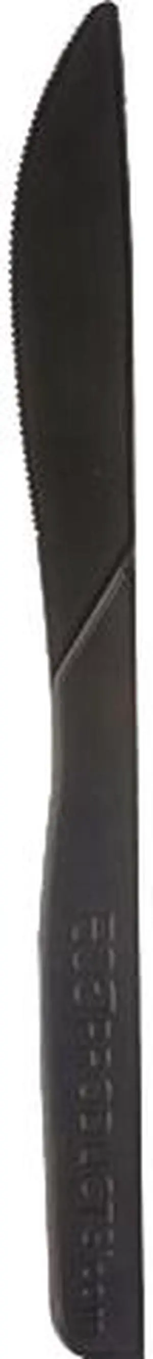 Eco-Products EP-S111 6" Post-Consumer Recycled Polystyrene Knives - Black - 1000/Pack