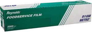 Reynold Food Packaging 916M Metro Light-Duty PVC Film Roll with Cutter Box, 24" x 2000 ft