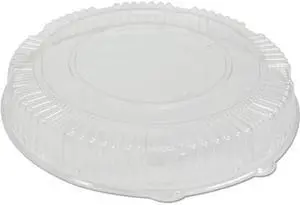 WNA Checkmate 18" Clear PET Plastic Round High Dome Lid WNA A18PETDM - 25/Case