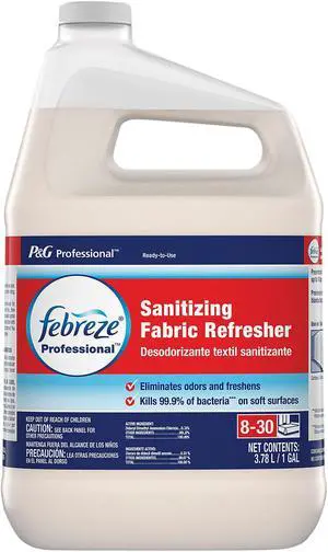 Febreze 72136EA Professional Sanitizing Fabric Refresher, Light Scent, 1 gal, Ready to Use