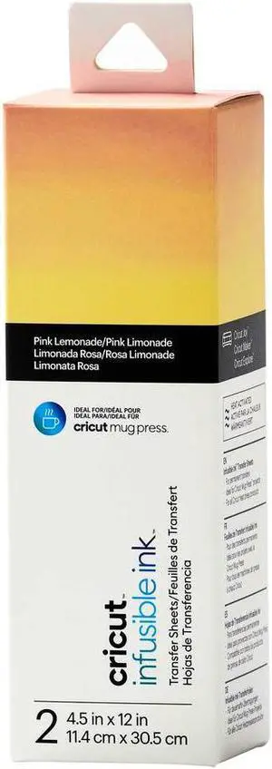 Cricut Infusible Ink Pattern Pink Lemonade | 2 Transfer Sheets 4.50"x12" 2008887