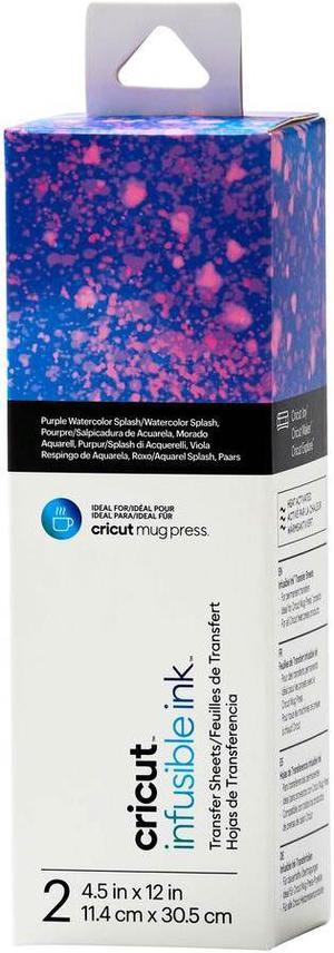 Cricut Infusible Ink Pattern Purple Watercolor Splash | 2 Transfer Sheets 4.50"x12" 2008890
