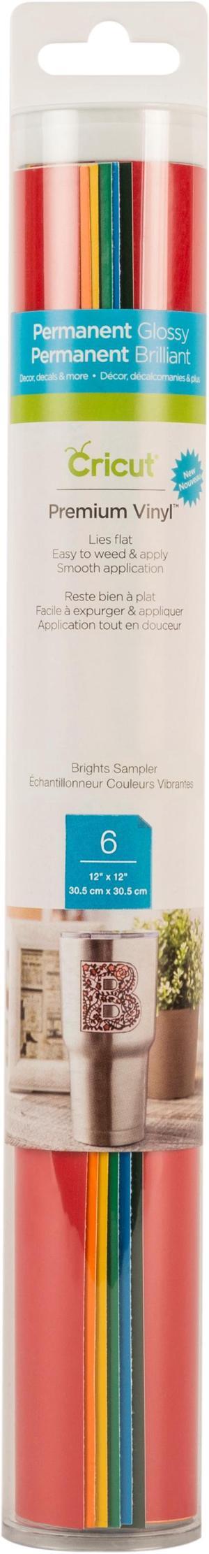 Cricut Premium Vinyl Sampler Permanent Brights | 6 sheets 12"x12" 2005213