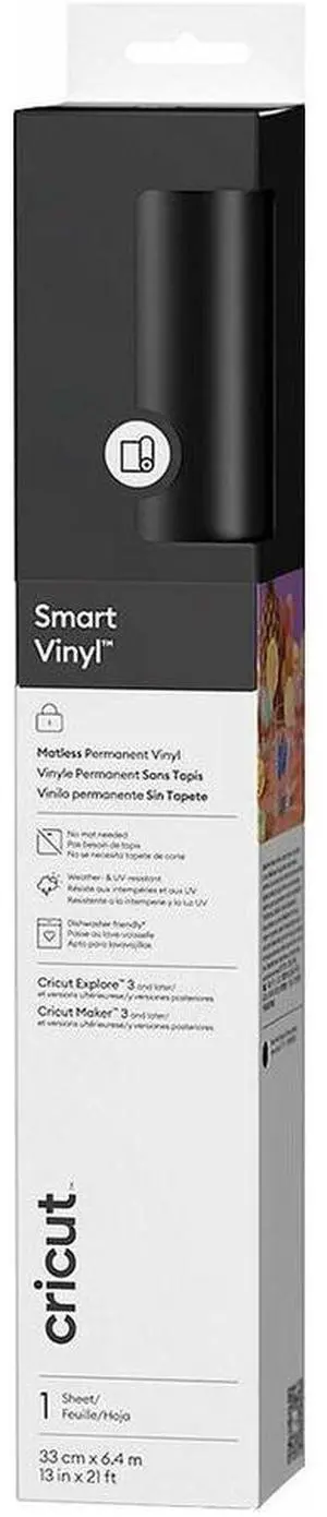 Cricut Smart Vinyl Craft Vinyl, Black (13 in x 21 ft) Cricut Smart Vinyl Craft Vinyl, Black (13 in x 21 ft)