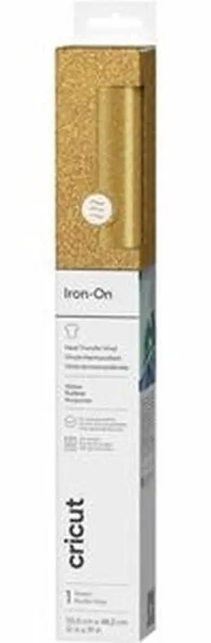 Cricut Glitter Iron-On (0.5m / 1.6 ft), Gold Cricut Glitter Iron-On (0.5m / 1.6 ft), Gold