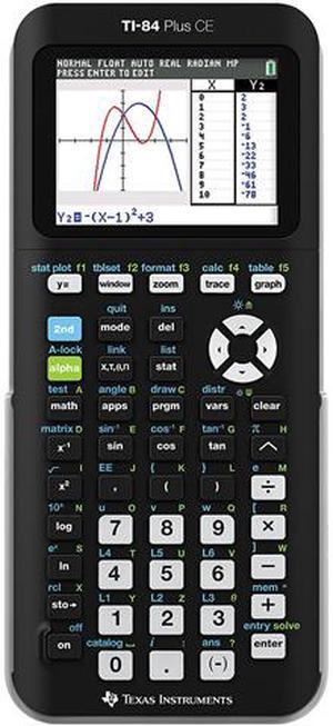 Texas Instruments 84PLCE/PWB/2L1/A TI84 Plus CE Graphing Calculator, Black