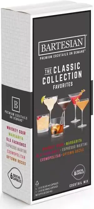 Bartesian 55524 The Classic Favorites Cocktail Mixer Capsules