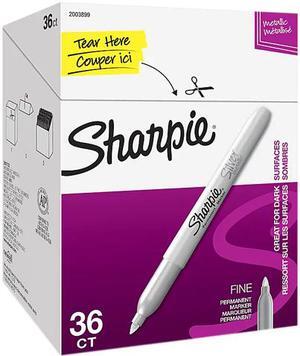 Sharpie 2003899 Metallic Fine Point Permanent Markers, Bullet Tip, Silver, 36/Pack