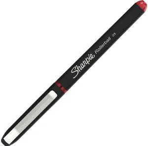 Sharpie 2101304 Roller Ball Stick Pen, Medium 0.7 mm, Red Ink/Barrel, Dozen