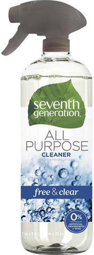 Seventh Generation 44713EA Natural All-Purpose Cleaner, Free and Clear/Unscented, 23 oz, Trigger Bottle