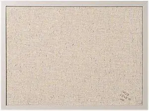 MasterVision BVCFB0470608 Designer Fabric Bulletin Board, 24X18, Gray Fabric/Gray Frame
