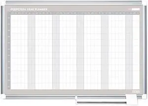 Bi-Silque GA0594830 MasterVision Perpetual Year Planner, 48x36, White/Silver Bi-Silque GA0594830 MasterVision Perpetual Year Planner, 48x36, White/Silver