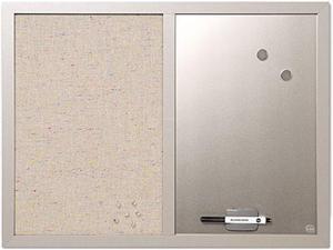 Bi-Silque MX04331608 MasterVision Combo Bulletin Board, Bulletin / Dry Erase, 24 x 18-inch, Gray Frame