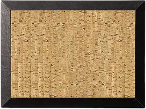 Bi-Silque SF0422581012 Mastervision Natural Cork Bulletin Board, 18x24, Cork/Black
