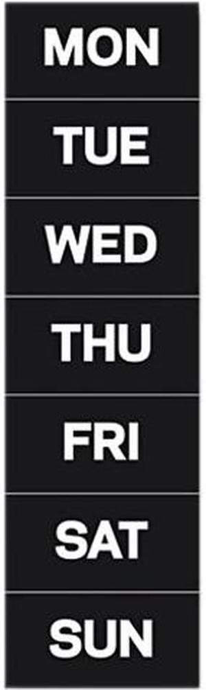 MasterVision
Calendar Magnetic Tape, Days Of The Week, Black/White, 2" x 1"