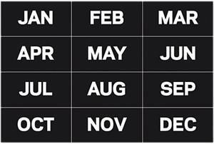 MasterVision
Calendar Magnetic Tape, Months Of The Year, Black/White, 2" x 1"