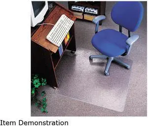 Deflect-o CM21112 EconoMat No Bevel Chair Mat for Low Pile Carpet, 36w x 48h, Clear