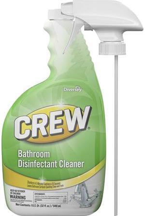 Diversey CBD540199 Crew Bathroom Disinfectant Cleaner, Floral Scent, 32 oz. Spray Bottle, 4/CT
