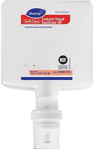 Diversey 100961733CT Soft Care Hand Sanitizer Refill - Fresh Scent - 44 fl oz (1300 mL) - Cartridge Dispenser - Kill Germs - Multipurpose - Clear - 6 / Carton Diversey 100961733CT Soft Care Hand Sanitizer Refill - Fresh Scent - 44 fl oz (1300 mL) - Cartridge Dispenser - Kill Germs - Multipurpose - Clear - 6 / Carton