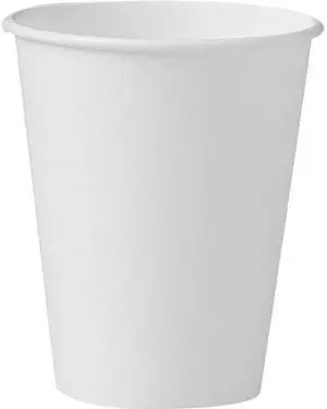 Solo Cup 378W2050 Single-Sided Poly Paper Hot Cups, 8oz., White, 1000/Carton