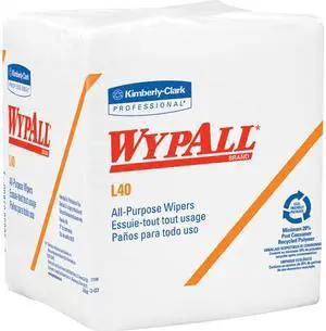 WypAll L40 Disposable Cleaning and Drying Towels (05701), Limited Use Towels, White,18 Packs per Case, 56 Sheets per Pack, 1,008 Sheets Total