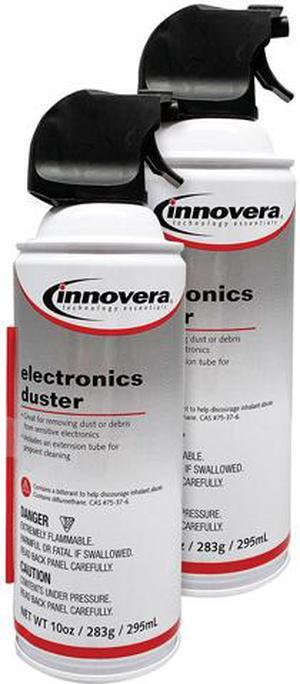 Innovera IVR10012 Compressed Air Duster Cleaner, 10 oz. Can, 2/Pack