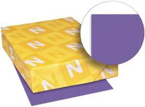 Wausau Paper 21971 Astrobrights Colored Card Stock, 65 lbs., 8-1/2 x 11, Gravity Grape, 250 Sheets