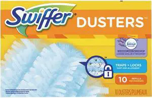 Swiffer 21461BX Refill Dusters, Dust Lock Fiber, Light Blue, Lavender Vanilla Scent, 10/Box