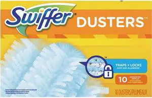 Swiffer 21459BX Refill Dusters, Dust Lock Fiber, Light Blue, Unscented, 10/Box