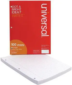 Universal UNV20911 Filler Paper, 3-Hole, 8.5 x 11, Medium/College Rule, 100/Pack