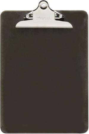 Universal UNV40306 Plastic Clipboard w/ High Capacity Clip, 1", Holds 8 1/2 x 12, Translucent Black