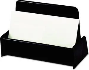 Universal UNV08109 Business Card Holder, Capacity 50 3 1/2 x 2 Cards, Black