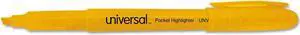 Universal UNV08853 Pocket Highlighters, Chisel Tip, Fluorescent Orange