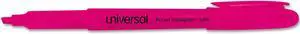 Universal UNV08855 Pocket Highlighters, Chisel Tip, Fluorescent Pink