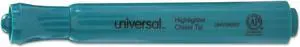 Universal UNV08862 Desk Highlighters, Chisel Tip, Fluorescent Green